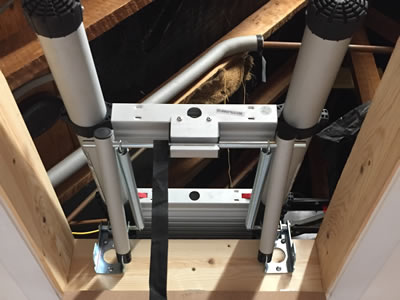 Telescopic loft ladder