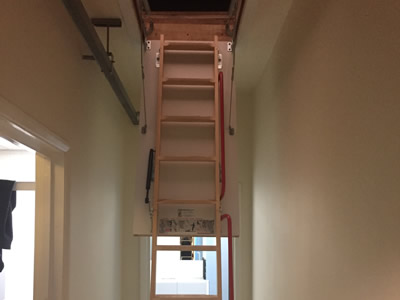 Wooden loft ladder