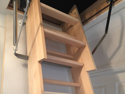 Wooden loft ladder
