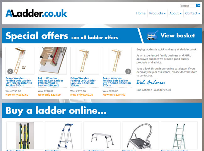 aladder.co.uk loft ladder website